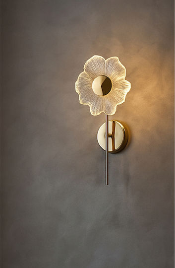 SteweHome Classic Wall Lamp with E27 Socket and Switch Yellow 20x30cm