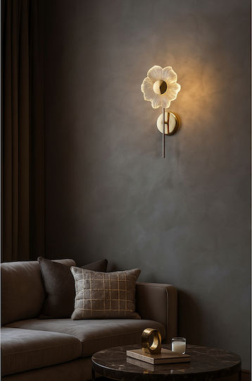 SteweHome Classic Wall Lamp with E27 Socket and Switch Yellow 20x30cm