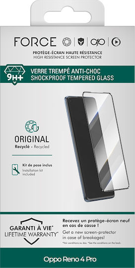 Force Glass Защитно Фолио Oppo Reno4 Pro В 3d 9h+ Закалено Стъкло Прозрачно