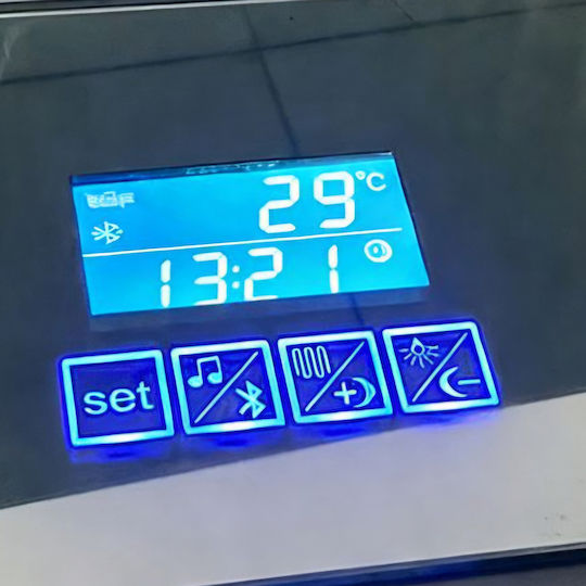 Futura Oglindă de Baie Rectangulară cu Mărire cu Lumini LED cu Atingere cu Bluetooth 120x80cm Transparentă