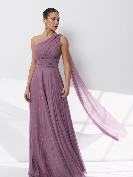 Sommer Maxi Abendkleid Flieder