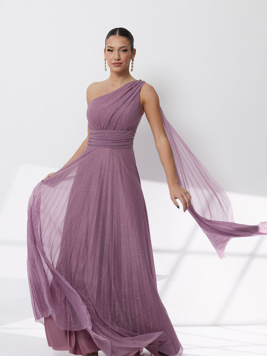 Sommer Maxi Abendkleid Flieder