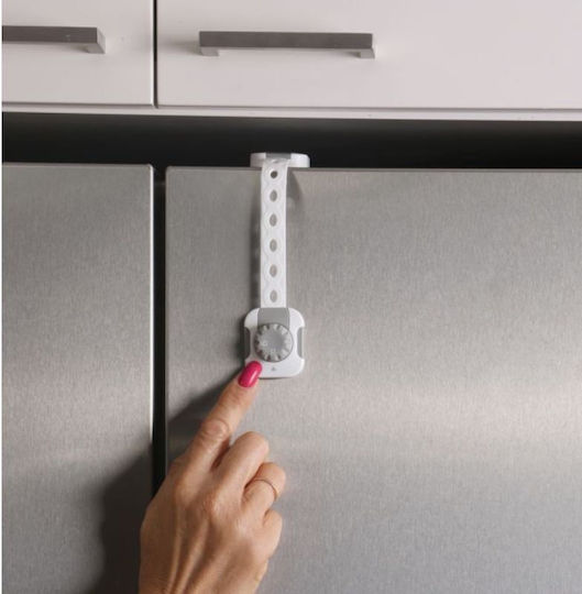 Dreambaby Twist N Lock Cabinet & Drawer Lock with Sticker made of Plastic in White Color 2pcs