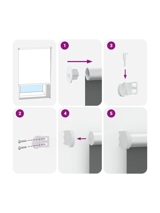 vidaXL Roller Blinds Total Blackout Light Blue W160xH130cm 4011504