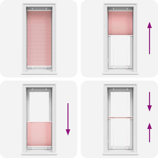 vidaXL Roller Blinds Partial Blackout Pink W55xH150cm 4015440