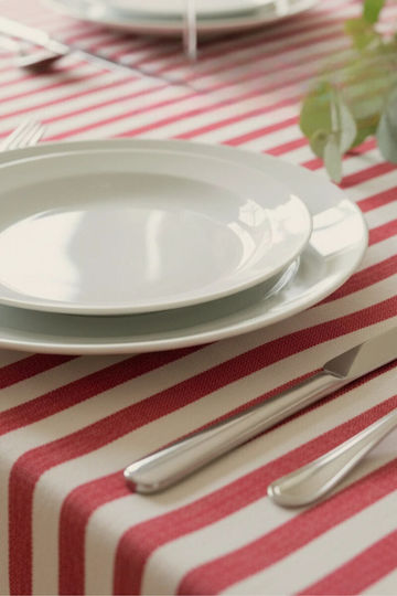 SteweHome Cotton Knitted Red Tablecloth 180x220cm