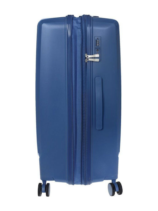 Diplomat Großer Reisetrolley Blau Höhe 75cm