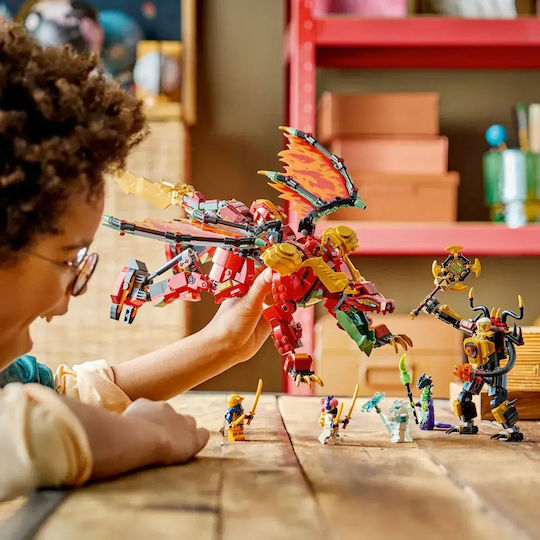 LEGO Ninjago Трансформиращ Механичен Дракон Wyldfyre за 9+ Години 821 Бройки