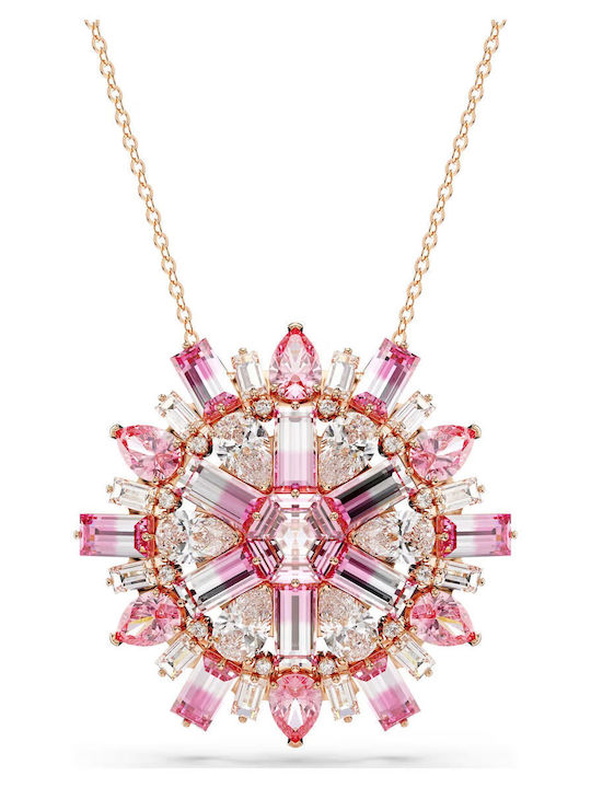 Swarovski Κολιέ από Ροζ Επιχρυσωμένο Ατσάλι Swarovski Κολιέ από Ροζ Επιχρυσωμένο Ατσάλι