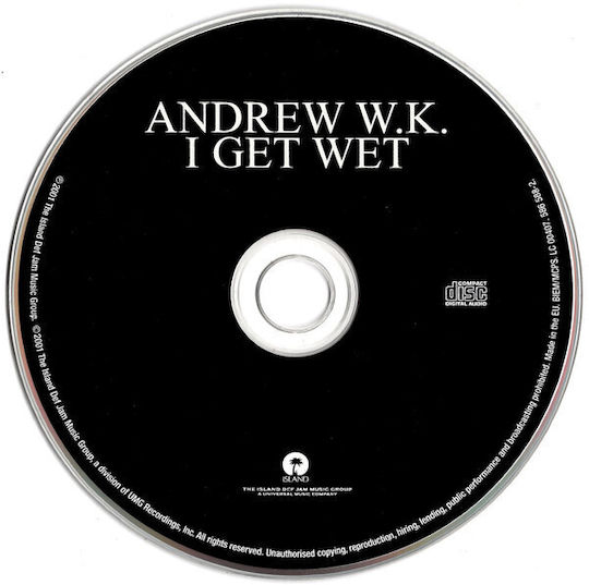 Andrew W.k I Get Wet CD Μουσικής