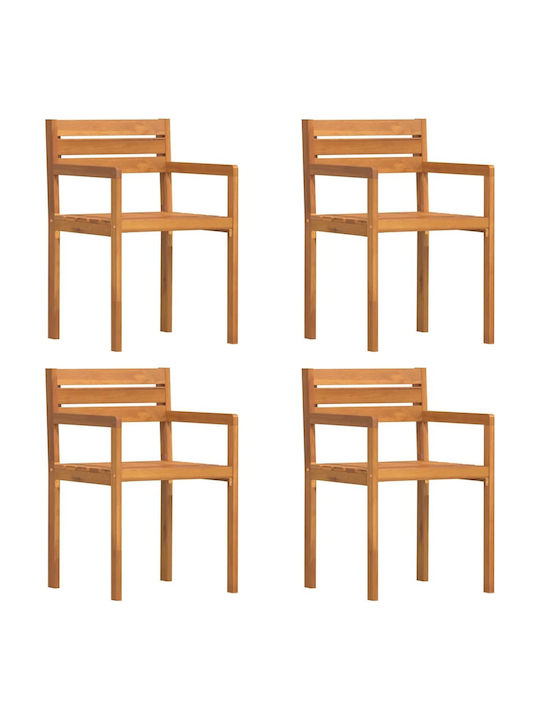 Garden & Outdoor Furniture Sets Dining Room Set 5 Pieces Acacia