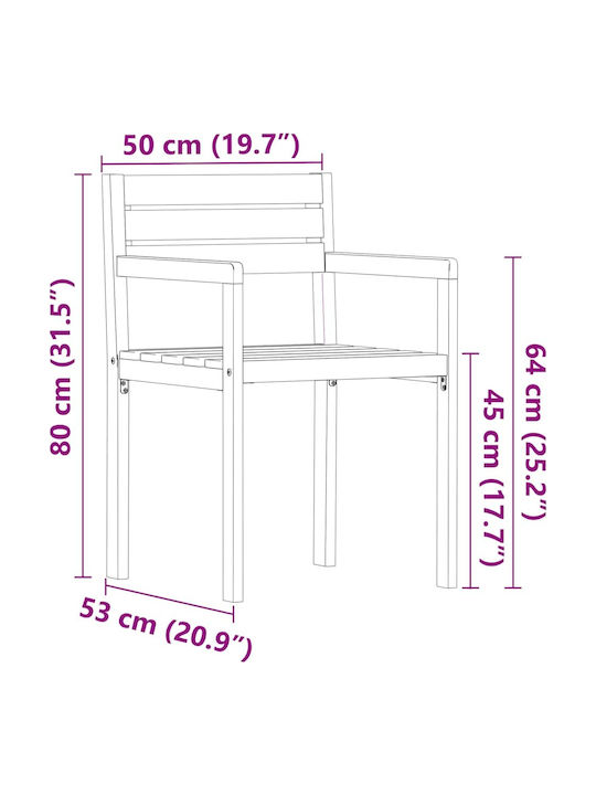 Garden & Outdoor Furniture Sets Dining Room Set 5 Pieces Acacia
