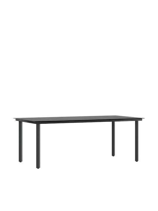 Set Sala De Mese Pentru Exterior 7 Piese Negru Cu Perne