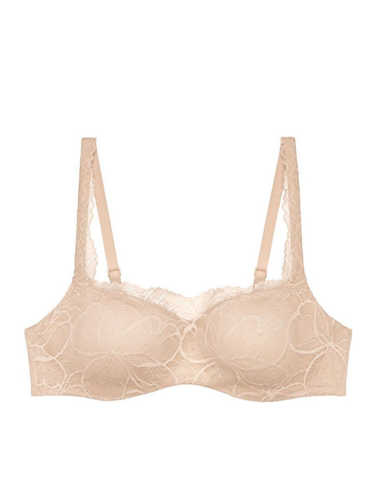 Body Make Up Balconette Balconette Bra with Light Padding Underwire Beige