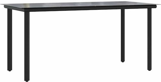 Set Sala De Mese Pentru Exterior 5 Piese Negru Cu Perne