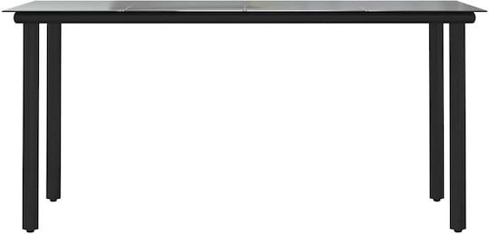 Set Sala De Mese Pentru Exterior 5 Piese Negru Cu Perne