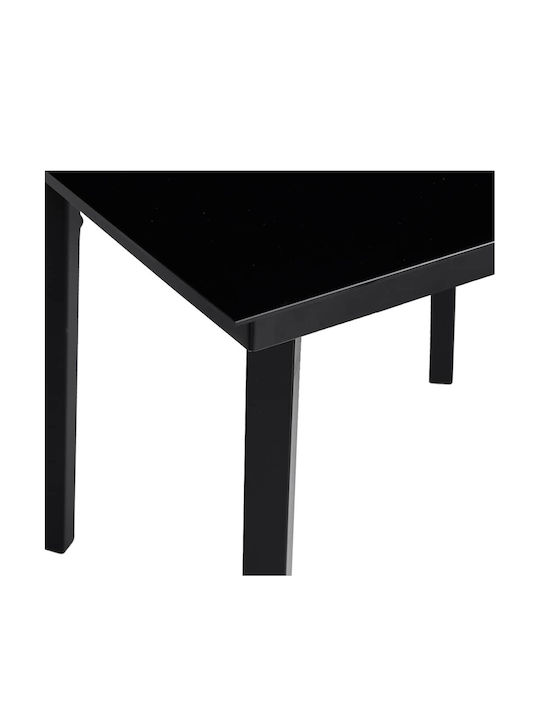 Set Sala De Mese Pentru Exterior 3 Piese Negru Cu Perne