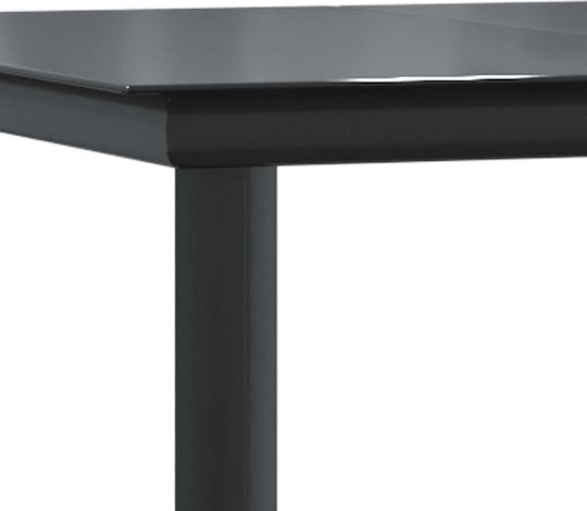 Garten- und Outdoor-Möbelsets Typsatz Speisesaal 9 Stück Schwarz