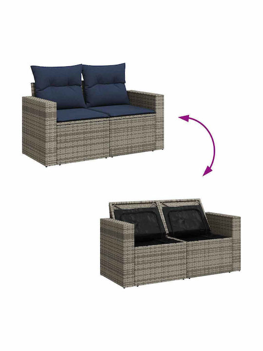 vidaXL Garden & Outdoor Furniture Sets Living Room Set 6 Pieces Gray with Pillows