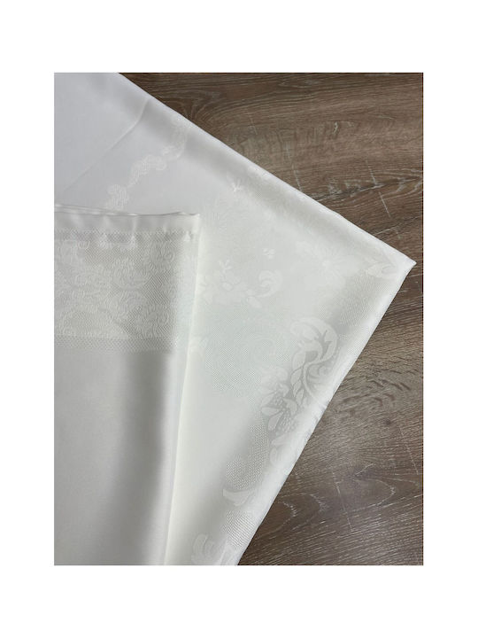 SteweHome SteweHome Beiges Tischtuch Mit Spitze 160x220cm