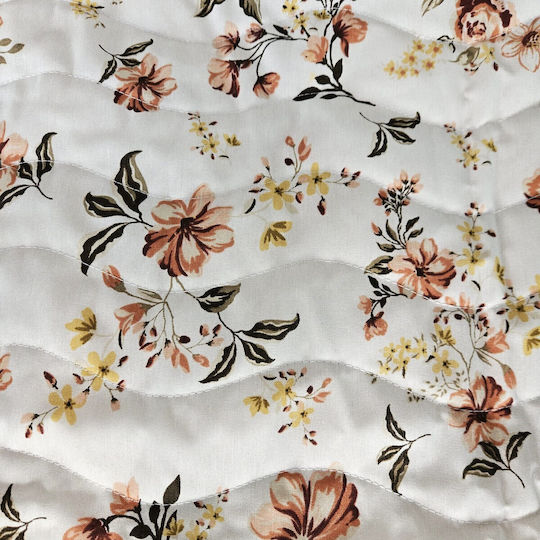Kotonia Home Double Quilt with Microfiber Filling 200x230cm Floral Design 150 GSM