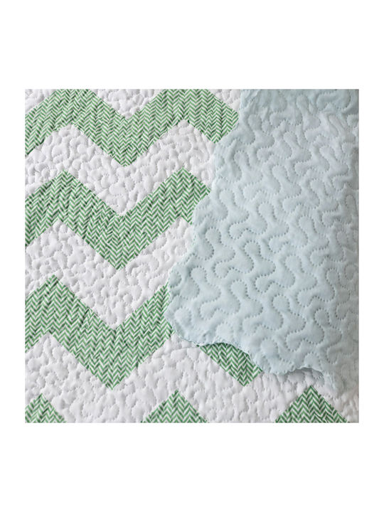 Kotonia Home Microfiber Semi-Double Coverlet Sage Green 180x230cm