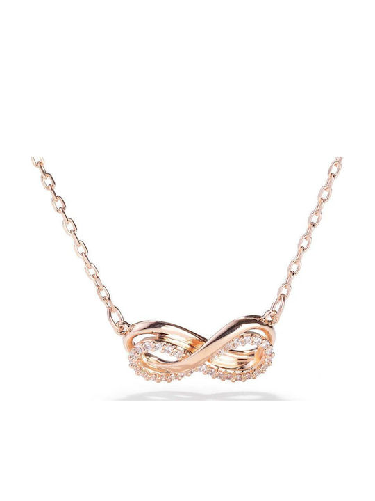 Swarovski Κολιέ από Ροζ Επιχρυσωμένο Ατσάλι Swarovski Κολιέ από Ροζ Επιχρυσωμένο Ατσάλι