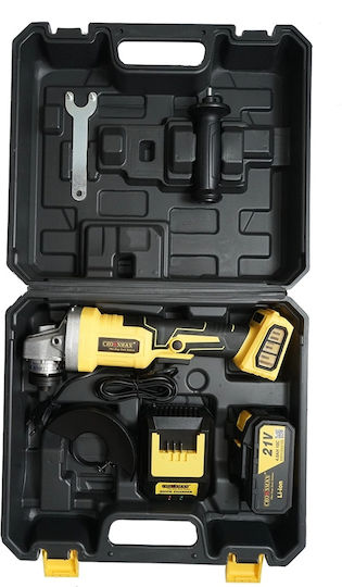 Crownman Τροχός 115mm Μπαταρίας Brushless με Ρύθμιση Στροφών 1x4Ah
