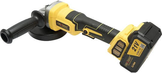 Crownman Τροχός 115mm Μπαταρίας Brushless με Ρύθμιση Στροφών 1x4Ah