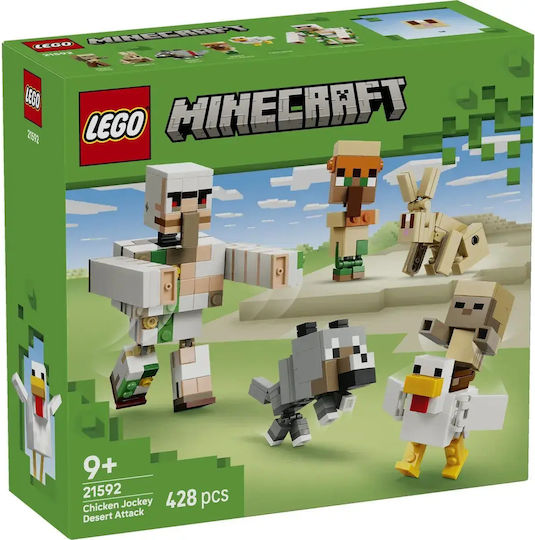 LEGO Minecraft Desert Attack with Chicken Jockey for Ages 9+ 428 Pieces