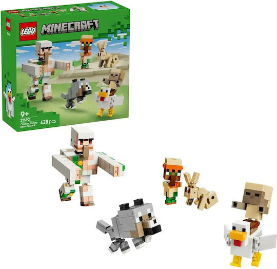 LEGO Minecraft Desert Attack with Chicken Jockey for Ages 9+ 428 Pieces