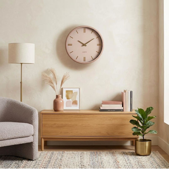 Excellent Houseware Wall Clock Pink Ø38cm