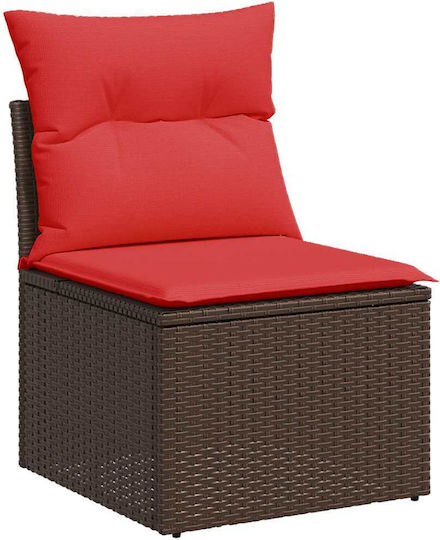 Garten- und Outdoor-Möbelsets 6 Stück Braun mit Kissen