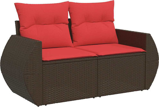 Garten- und Outdoor-Möbelsets 6 Stück Braun mit Kissen