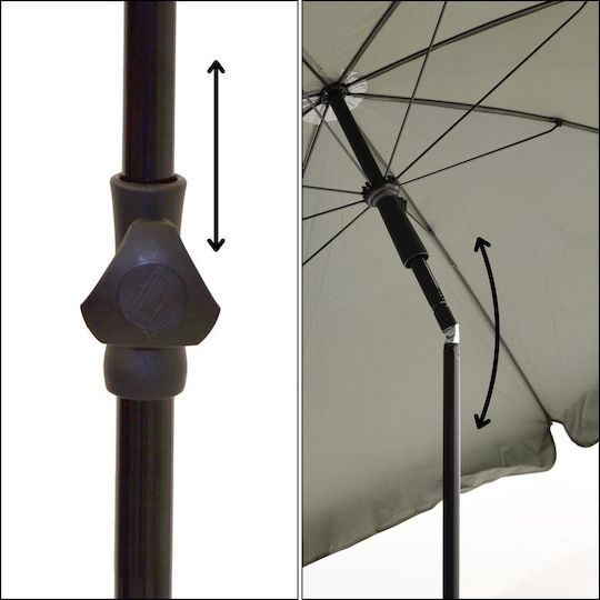 Umbrelă Rotundă Metalică Verde Φ1.85m
