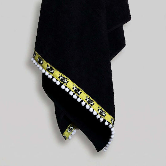 White Fabric Eye Βαμβακερή Μαύρη 80x160εκ.