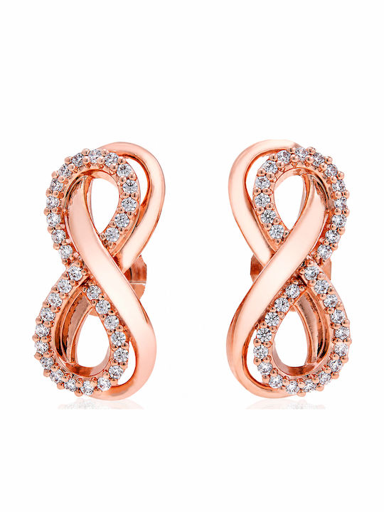 Swarovski Σκουλαρίκια από Ατσάλι Επιχρυσωμένα με Πέτρες Ροζ Swarovski Σκουλαρίκια από Ατσάλι Επιχρυσωμένα με Πέτρες Ροζ