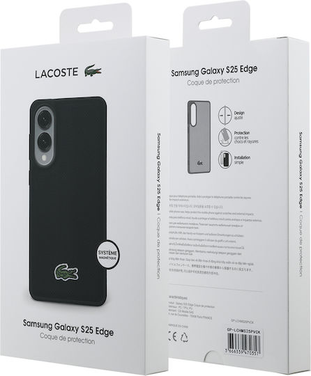 Samsung Lacoste Back Cover Μαύρο (Galaxy S25 Edge)