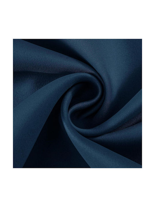 Joydeco Set Perdele Opace Cu Capse Albastru Navy 140x245 cm