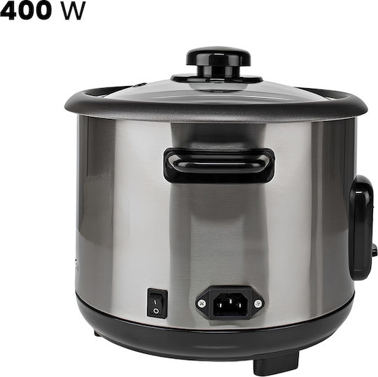 Melissa 1l Electric Rice Cooker Compact Steam Basket Keep Warm Silver