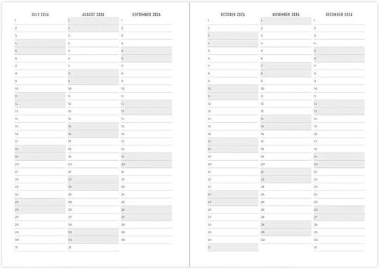 Academic Diary Spiral Letts Spring Valley 2026-2027 18 Months Weekly 2 Pages A6 Multilanguage Green 27-031803
