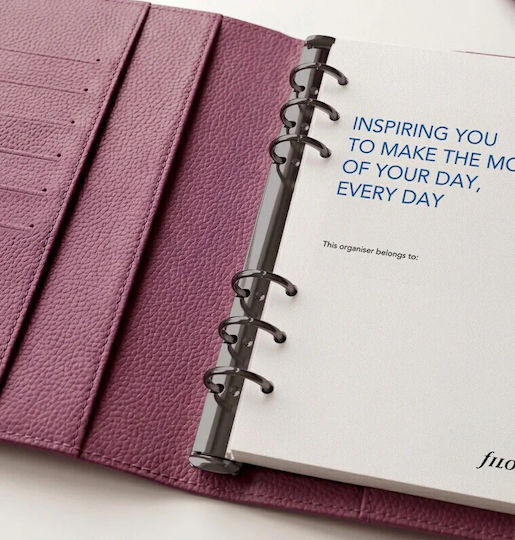 Filofax Ετήσιο Organizer Μωβ Δερμάτινο
