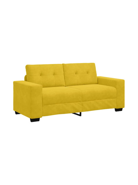 Διθέσιος Καναπές Βελούδινος Κίτρινο 180x77x82εκ.