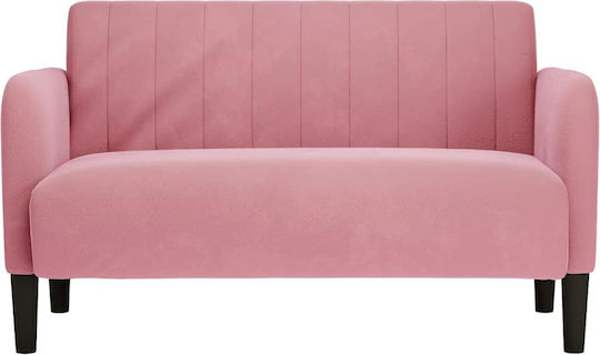 Doppelsitzer Samt Rosa 124x68x74cm