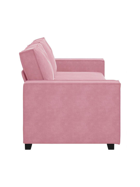 Canapea Cu Trei Locuri Catifea Roz 220x78x84cm