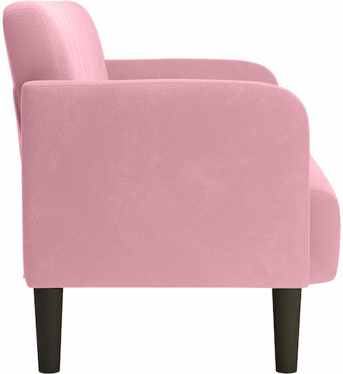Doppelsitzer Samt Rosa 124x68x74cm
