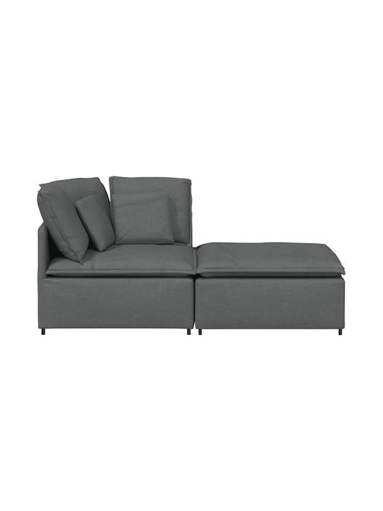 Canapea Cu Două Locuri Gri Închis 200x100x64cm