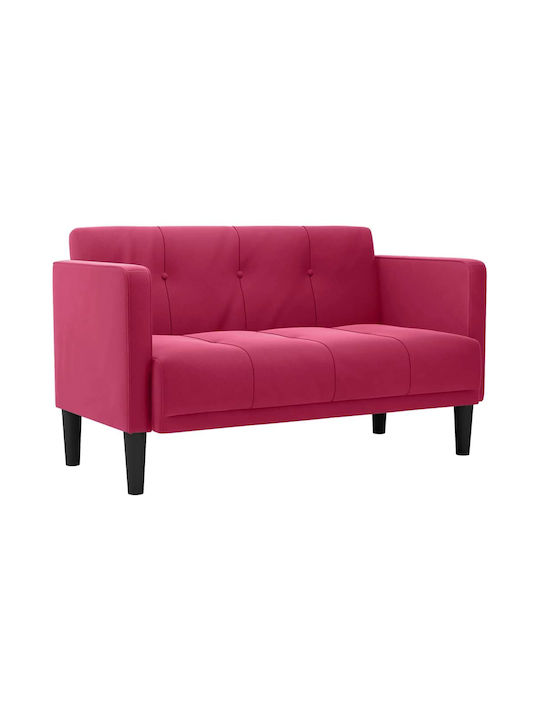 Two-Seater Velvet Blue Couch 124x67x74.5 cm