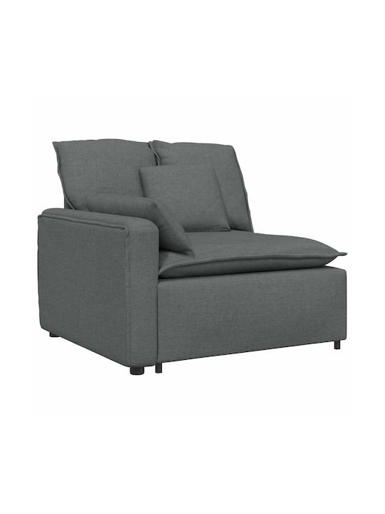 Corner Couch with Right Corner Dark Gray 312x205x64 cm
