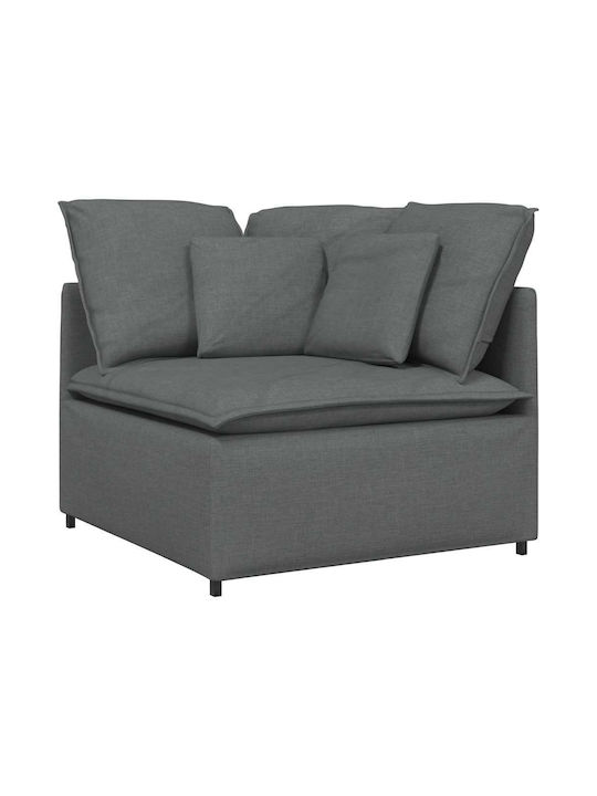 Corner Couch with Right Corner Dark Gray 312x205x64 cm